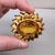 1990s Vintage Signed Napier Goldtone Faux-Citrine Flower Brooch For Sale - Image 5 of 7