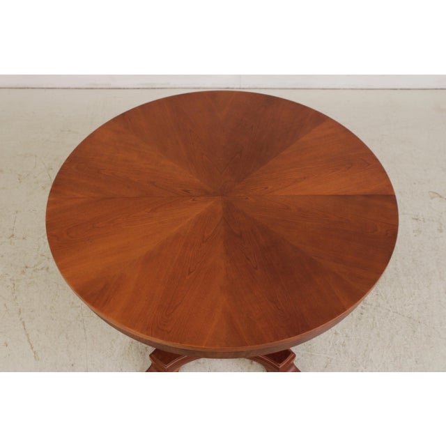 Ethan Allen Round Cherry Neoclassical Dining Room Table For Sale In Philadelphia - Image 6 of 17