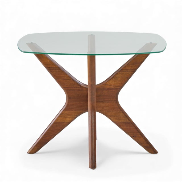 Adrian Pearsall for Craft Associates Mid Century Walnut Jacks Side Tables - Pair For Sale - Image 9 of 11