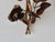 Metal Late 20th Century Hans Kögl Style Gilded Flowers Stems Leaves Wall Mount Candle Holders Sconces - a Pair For Sale - Image 7 of 18