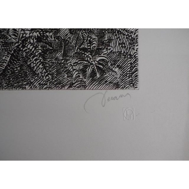 Albert Decaris, Woman and Fauna, Original Engraving For Sale - Image 4 of 8