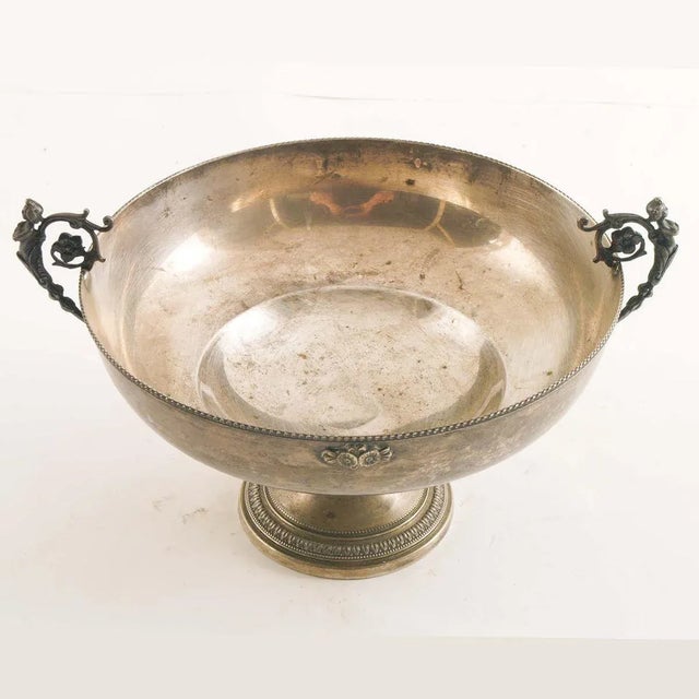 Antique Pewter & Silver Centerpiece For Sale - Image 6 of 7