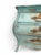 Hooker Furniture Vintage Turquoise Bombé Nightstand / Curved 3 Drawer Chest – French Provincial For Sale - Image 4 of 6