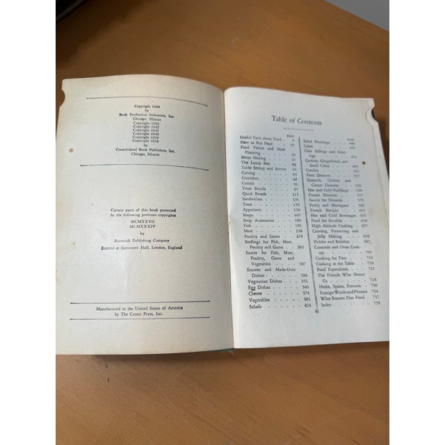 Vintage 1944 the American Woman's Cook Book For Sale In Seattle - Image 6 of 12