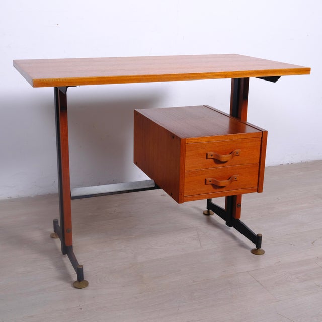 Black Small Mid-Century Scandinavian Desk, 1960s For Sale - Image 8 of 18