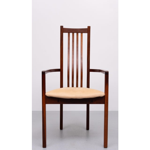 Beige Teak Dining Chairs in the style of Thomas Moser, 1999, Set of 8 For Sale - Image 8 of 18