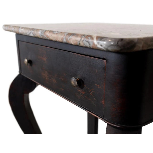 Mid 19th Century Antique Marble Top Table For Sale - Image 4 of 5