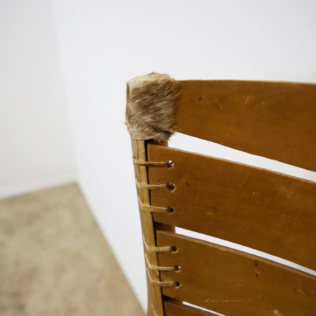 Vintage Equipal Chair Deer Leather Mexico 1940s For Sale - Image 4 of 18