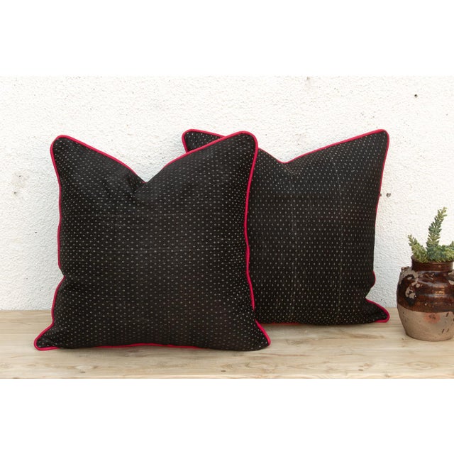 Woven in Gujarat, western India, from antique Mashru, the traditional silk-warp, cotton-weft cloth prized for its lustrous...