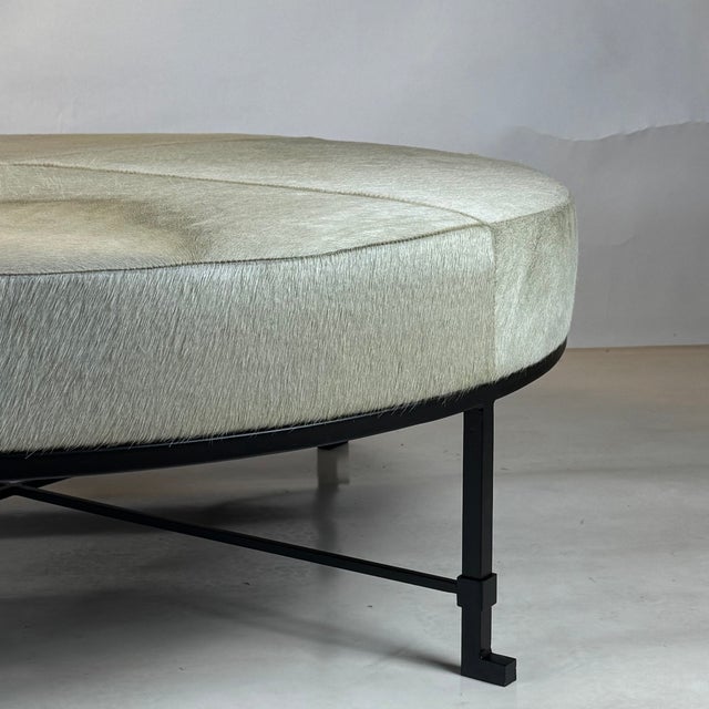 Metal 'Diagramme' Ottoman by Design Frères For Sale - Image 7 of 10