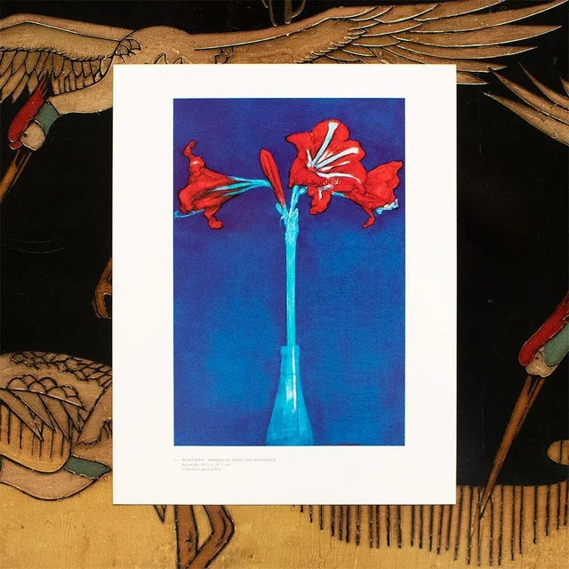 Modern 1991 After Piet Mondrian "Amaryllis in a Bottle", Full-Color Parisian Print For Sale - Image 3 of 8
