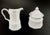 1990s Savior Vivre Maison Blanche-White Ironstone Creamer and Sugar Set For Sale - Image 4 of 8