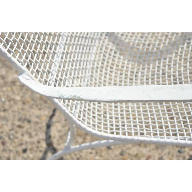 Metal Mid 20th Century Vintage Russell Woodard Style Sculptura Iron Dining Arm Chair For Sale - Image 7 of 11