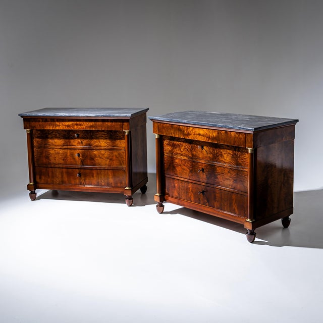 Chests of Drawers with Marble Tops, Italy, 1820, Set of 2 For Sale - Image 5 of 15