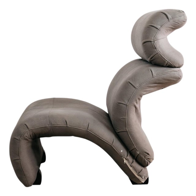 Vintage Modernism Contemporary Waves Armchair, 1980s For Sale