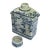 Vintage Pair Blue&White Porcelain Jars : Vase Decanter Beautiful (One Lid) For Sale