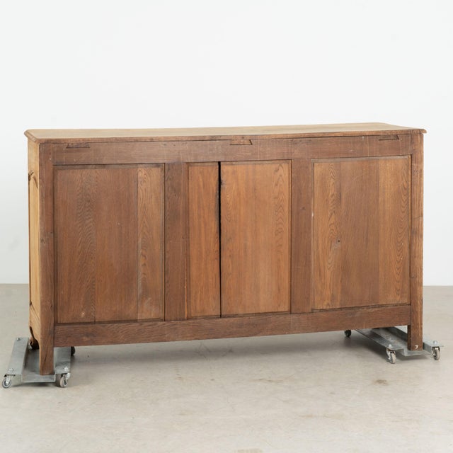 19th Century Large French Carved Bleached Oak Sideboard Buffet For Sale - Image 18 of 18