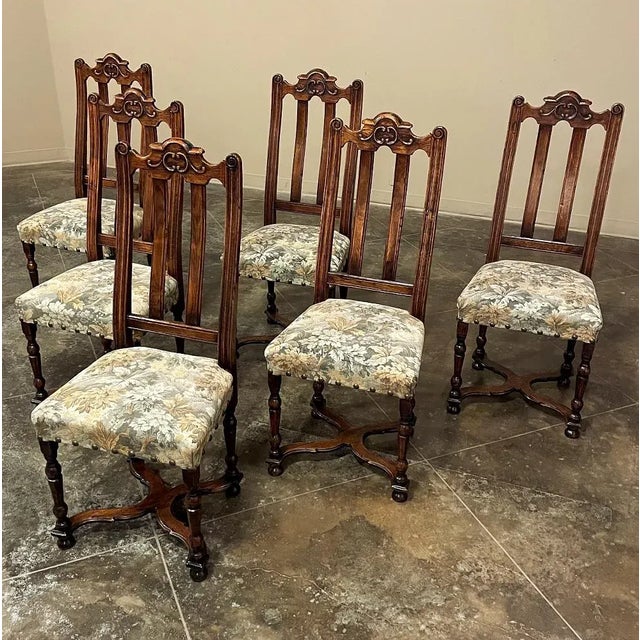 Set of 6 Antique Liegoise Louis Xiv Dining Chairs For Sale In Dallas - Image 6 of 13