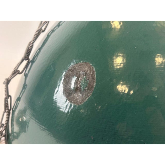 Metal Large Mid-Century Green Fabric Pendant Lamp from Zaos, 1960s For Sale - Image 7 of 16