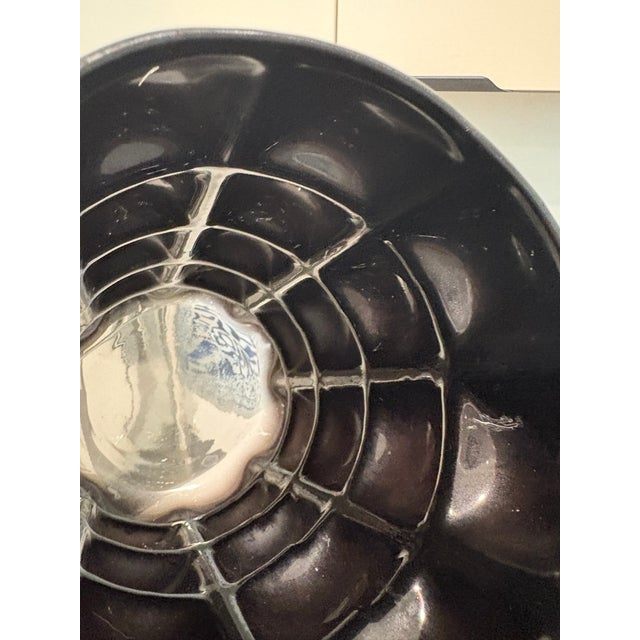 Vintage Black Bubble Art Glass Vase in the Style of Kosta Boda For Sale - Image 9 of 9