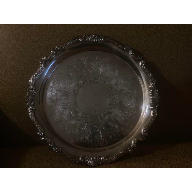 Vintage Silver Platter – David Grant USAF Medical Center 1979-1985 – Military Collectible Vintage Sheridan Silver-Plated...