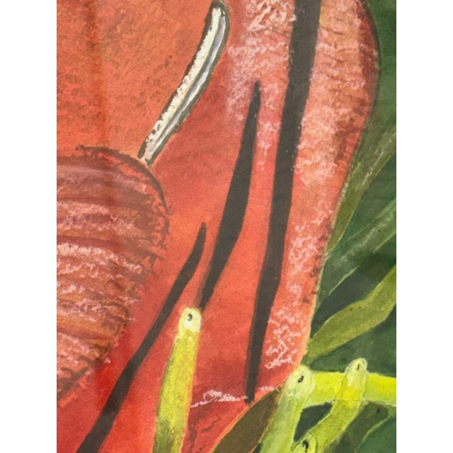 Circa 2002 Ederris Mixed Media Red Fish Artwork For Sale - Image 10 of 12