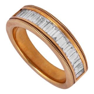 Estate 0.75ct Diamond Ring in 18k Yellow Gold For Sale