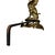 Antique Brass Fireplace 6015 Andirons, 1890s, Set of 2 For Sale - Image 3 of 11