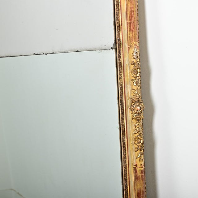 French 19th Century Empire Gold Gilt Mantel Mirror For Sale - Image 13 of 14