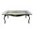 Postmodern Steel and Brass Coffee Table For Sale
