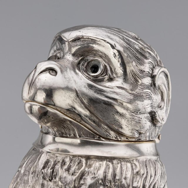 Antique German Silver and Glass Novelty Monkey Claret Jug, 1900 For Sale - Image 10 of 18