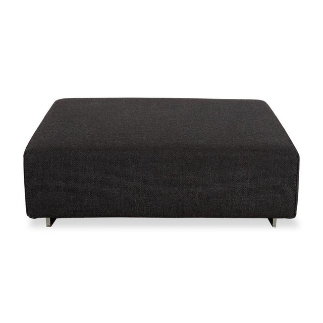 Modern Grey Anthracite Fabric Fields Stool by Brühl For Sale - Image 3 of 7