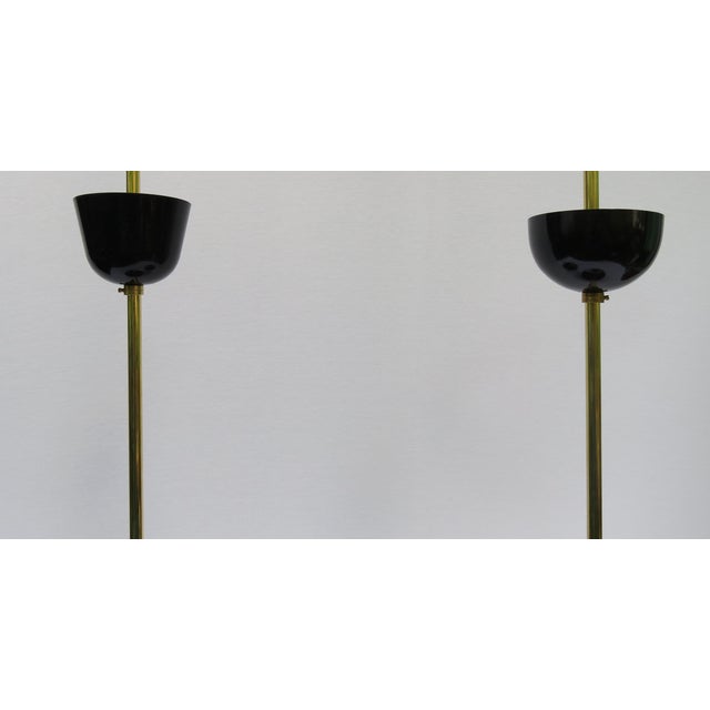 Black and White Italian Pendant Lamps, 1950s, Set of 2 For Sale - Image 14 of 18