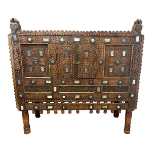 Hand Crafted Indian Dowry Damachiya Bridal Chest Cabinet