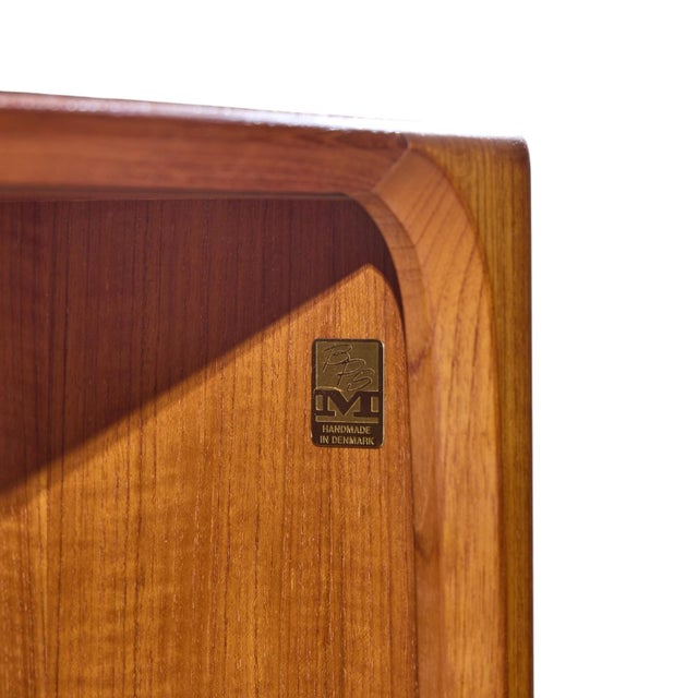 Bernhard Pedersen Mid Century Danish Teak Tambour Door Credenza and Hutch For Sale - Image 13 of 13