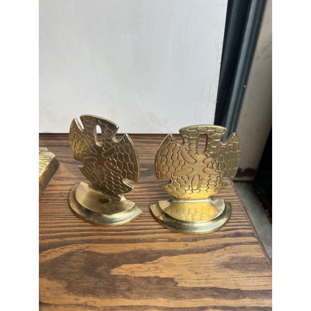 1960s Pair of Sand Dollar Brass Bookends For Sale - Image 4 of 4