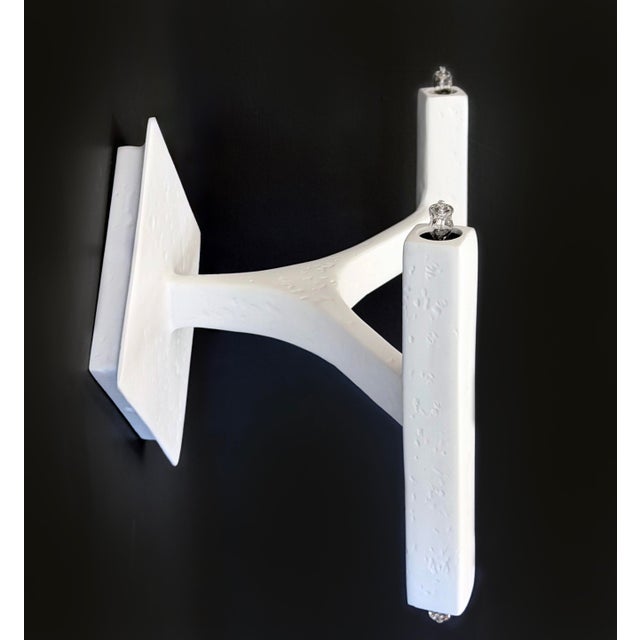 Plaster of Paris, Minimalist Design Wall Sconce For Sale - Image 9 of 13