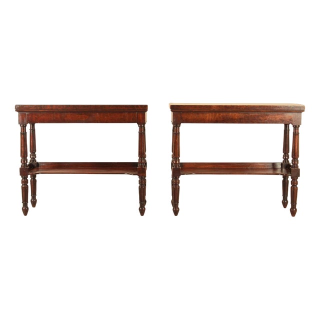 Antique Mahogany Side Tables, 1835, Set of 2 For Sale