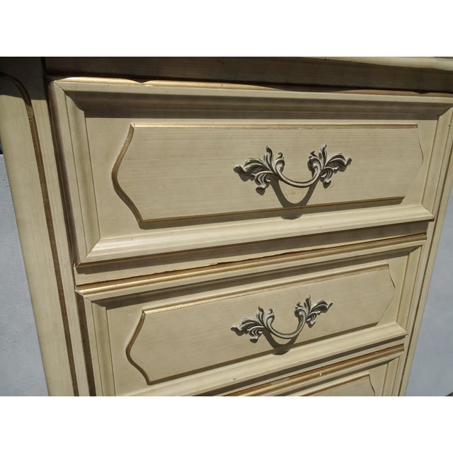 Vintage French Provincial Authentic Henry Link Lingerie Tallboy Dresser W Brass For Sale - Image 16 of 16