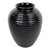 Vintage Black Milk Glass Ribbed Beehive Style Vase For Sale - Image 4 of 7