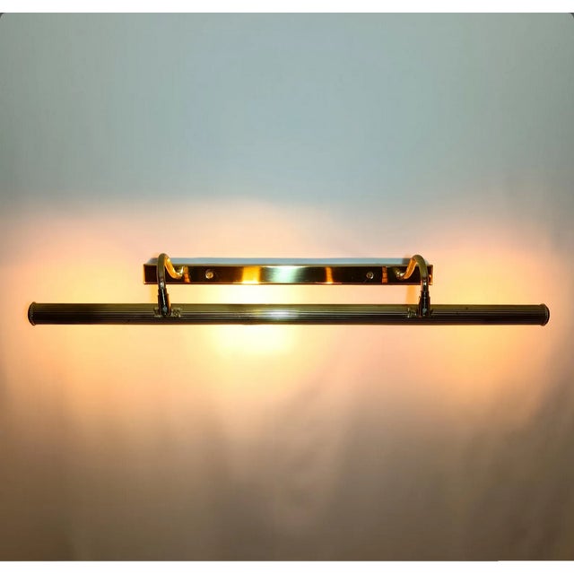 Goldenrod Art Deco Bath Bar Light in Brass from Schroder, 1980s For Sale - Image 8 of 10