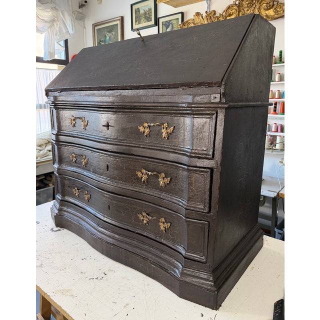 Antique Secretaire with 3 Drawers, 1760 For Sale - Image 6 of 16