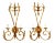 Hollywood Regency Gilded Iron Sconces - A Pair For Sale