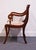 Wood Vintage Antique Solid Mahogany Traditional Duncan Phyfe Style Dining Arm Chair For Sale - Image 7 of 10