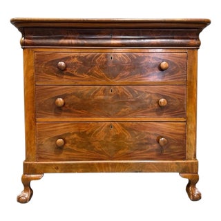 American Empire Tigerleaf Maple Chest of Drawers For Sale