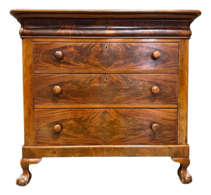 American Empire Tigerleaf Maple Chest of Drawers