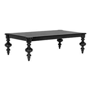 NOIR Graff Coffee Table, Hand Rubbed Black For Sale