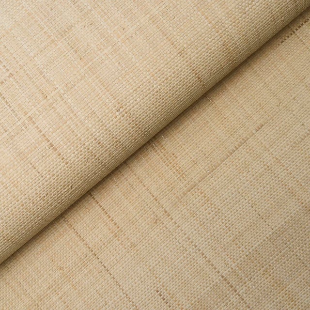 Not Yet Made - Made To Order SAMPLE - Schumacher Blonde Raffia Wallpaper In Wheat For Sale - Image 5 of 6
