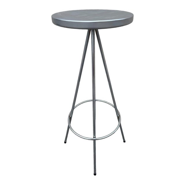 Metal Stool Created by Lluis Pau, 1990s, Set of 4 For Sale - Image 7 of 14