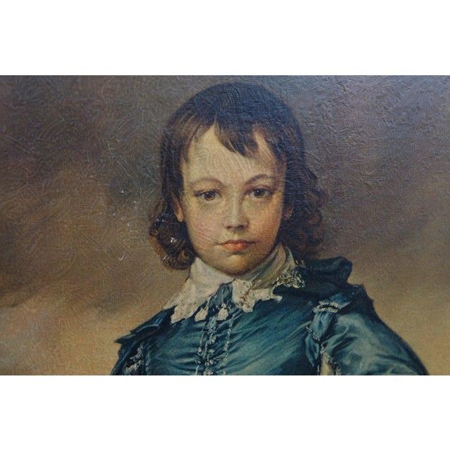 The Blue Boy Print of Original Oil Painting on Canvas For Sale - Image 4 of 8